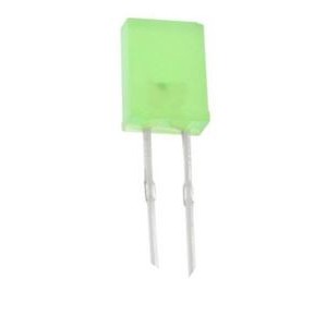 2X5mm RECTANGLE LED DIFFUSED GREEN 2.2mcd