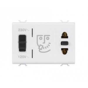 Chorus 3M 230V Shaver Socket Outlet Satin White