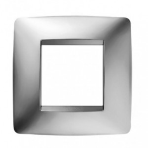 INTERNATIONAL 3x3 ONE COVER PLATE 2 GANG CHROME