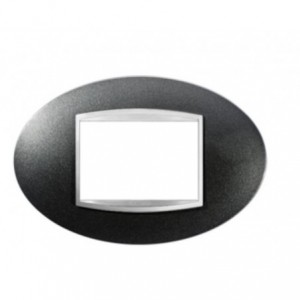 Chorus Art 3-GANG Cover Plate Slate Grey
