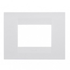 Geo Plate 3-GANG Milk White