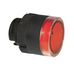 Red Flush Illuminated Pushbutton Head