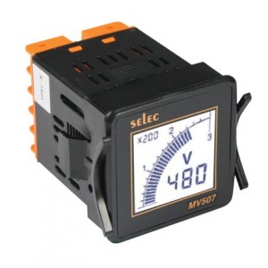 230VAC 1PH 3 Digit LCD Voltmeter Input 50-480VAC 48X48