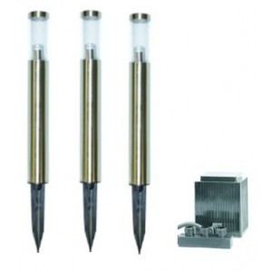3 x LED S/S KIT LANTERNS C/W 230/12V TRF IP44 300Hx38DIA