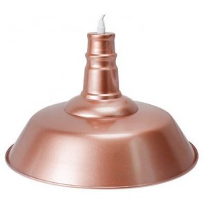 E27 80W ALU. HB PENDANT FITTING 360mm DIA ROSE GOLD