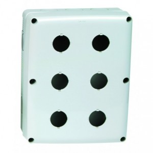 6 Way Pushbutton Enclosure Grey IP66