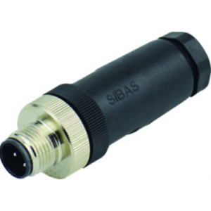 M12 4-POLE Male Screw Connection Straight PG7 IP67