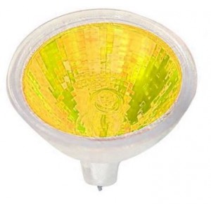 12V 50W 24DEG Yellow Halogen Lamp Sealed