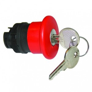 RED KEY REL 40mm MUSHROOM PUSHBUTTON HEAD