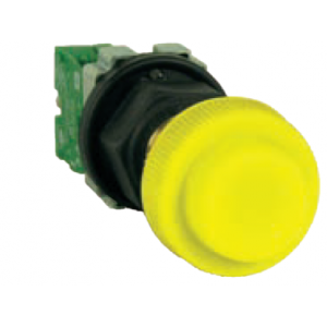 Push Button Flp M20 Test C/W No 10A Contact W/P Yellow