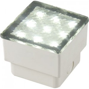 24V WHITE 80x80MM BRICK LIGHT IP68