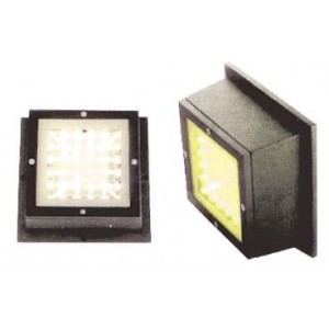 YELLOW 230V 20xLED ALUMINIUM LIGHT FITTING IP54