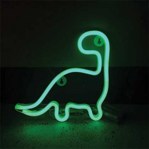 Dinosaur LED Neon Motif Green 3XAA/USB