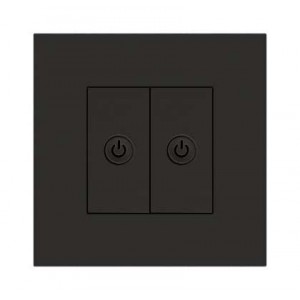 Double Smart 16A Tuya Switch 3X3 Black Orion PRE-ASS.