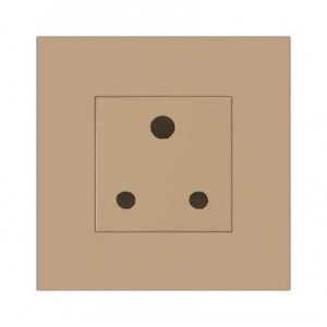 1X Sa 16A Socket Outlet 3X3 Champagne Orion PRE-ASS.
