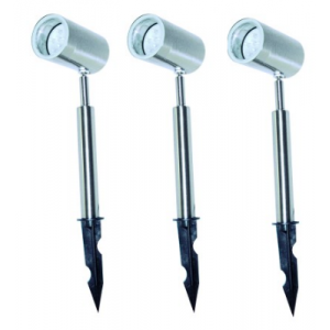 3 x BLUE LED S/S KIT LANTERNS C/W 230/12V TRF IP44 110Hx60DI
