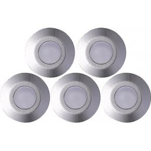 BLUE 230V 5xLED ALUM. LIGHT KIT 40mm DIA IP65 / SET