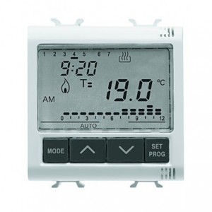 Chorus 2M 230VAC Timer Thermostat White