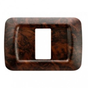 Top System 1 Gang Plate - English Walnut
