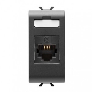 Chorus 1M RJ11 IN/OUT Telephone Connection Black