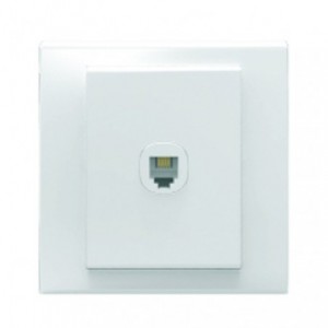 RJ11 4 Pin Telephone Socket White For 3X3 Box