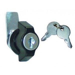 Key Operated Panel Lock 16.5MM Black C/W Keys