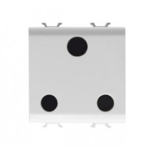 Chorus 2M 2P+E South African 16A 240V Socket Satin White