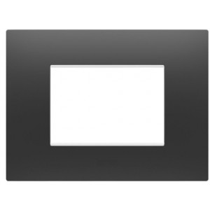 Ego Plate Technopolymer 3 Gang Satin Black