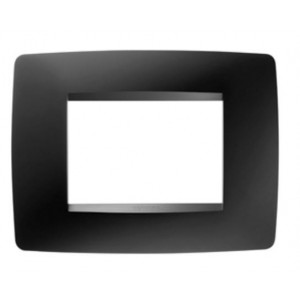 Chorus One 3-GANG Cover Plate Satin Black