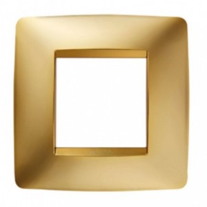 INTERNATIONAL 3x3 ONE COVER PLATE 2 GANG GOLD