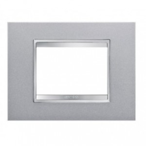 Chorus Lux 3-GANG Cover Plate Titanium Technopolymer