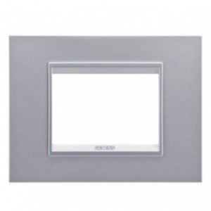Chorus Lux 3-GANG Cover Plate Metal Titanium