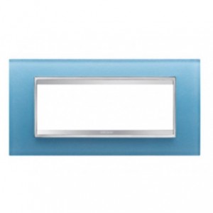 Chorus Lux 6-GANG Cover Aquamarine Glass