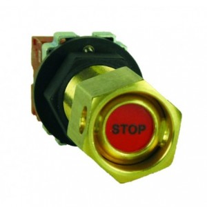 Push Button Flp M25 Stop C/W Nc 10A Contact