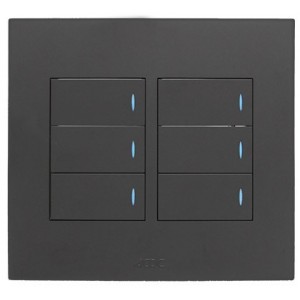 4 Lever 1 Way Switch 4X4 Black Orion PRE-ASS.