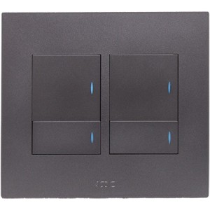4 Lever 1 Way Switch 4X4 Slate Orion PRE-ASS.