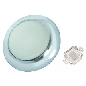 White 230V S/STEEL LED Lamp 74MM Dia.