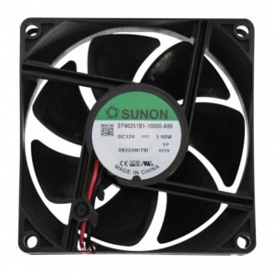 12VDC AXIAL COOLING FAN 80sqx25 BAL 41CFM LEAD EF80251B1-10000-A99