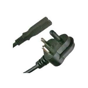 2.5A CABLE 3 PIN PLUG MALE (16A) &amp; 2PIN FIG 8 PLUG 1.5METRE