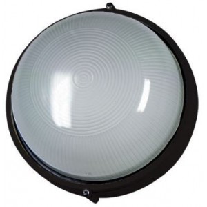 Black Die Cast Bulkhead E27 100W IP54