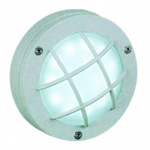 Yellow 230V Aluminium LED Light Fitting 140MM Dia.