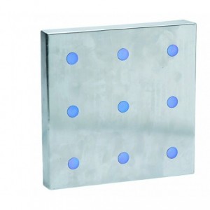 24VDC R/G/Y/B CHANGING LED S.STEEL TILE LIGHT 200x200x20 IP6
