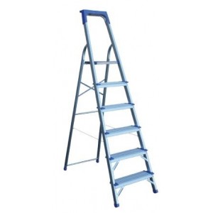 6-STEP Wide Rung Aluminium Step Ladder 150KG 1890MM
