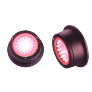 RED 230V 18xLED ALUMINIUM LIGHT FITTING