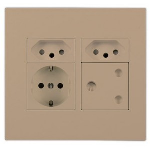 2X N-TYPE 1X Shuko 1X 16A Outlet 4X4 Champagne Orion PRE-ASS
