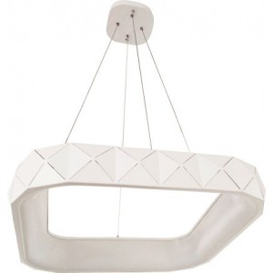 Ultra Modern 38W Sq Alu / Acrylic Wht Cool White Pendant