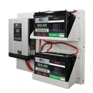 Solar Hybrid Easy Inst Kit 3KVA 24V INV+2X108AH Lithium Batt