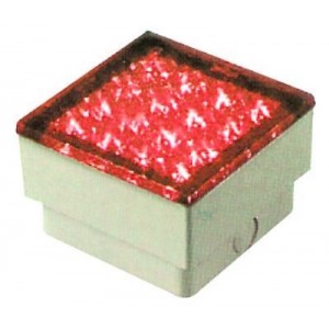 24V RED 80x80MM BRICK LIGHT IP68