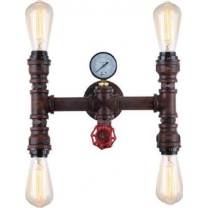 230VAC 4X60W E27 Industrial Style Wall Light Rust