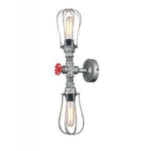 230VAC 1X60W E27 Industrial Style Wall Light GR/BK